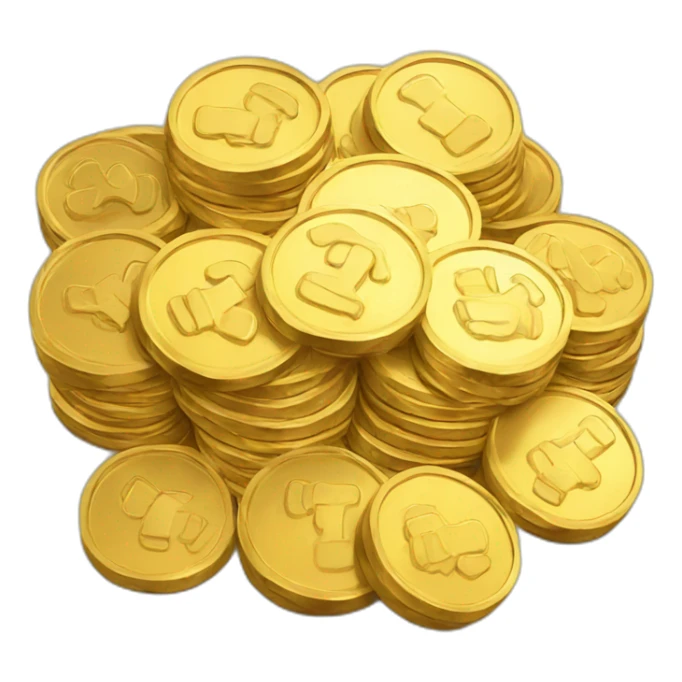 Gold coin pile sticker