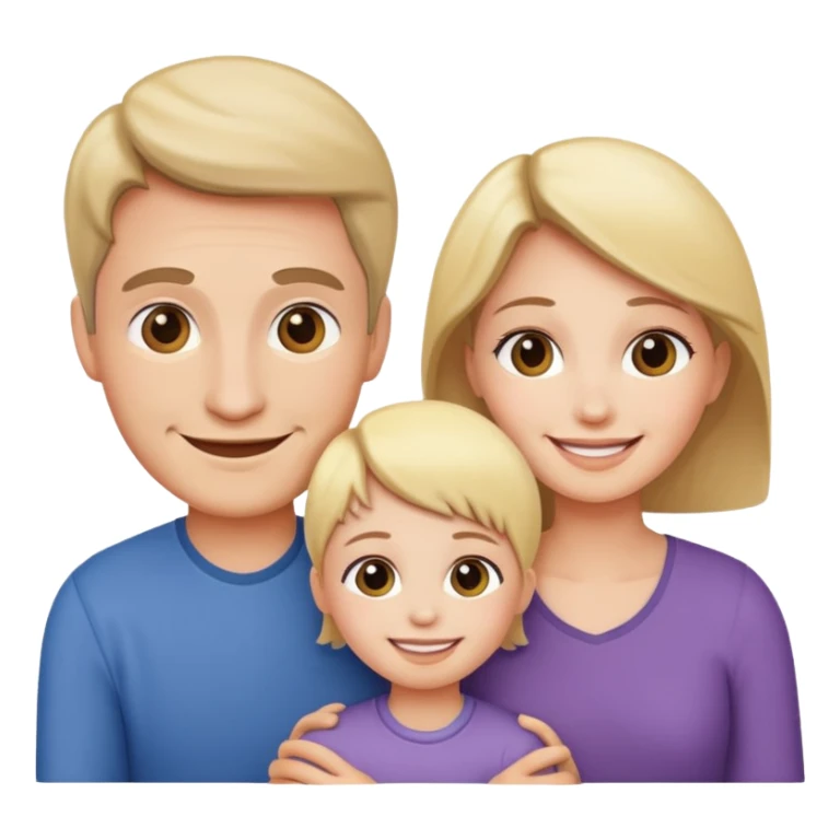 Parents holding a kid who are smiling sticker