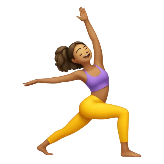 Chica haciendo yoga sticker