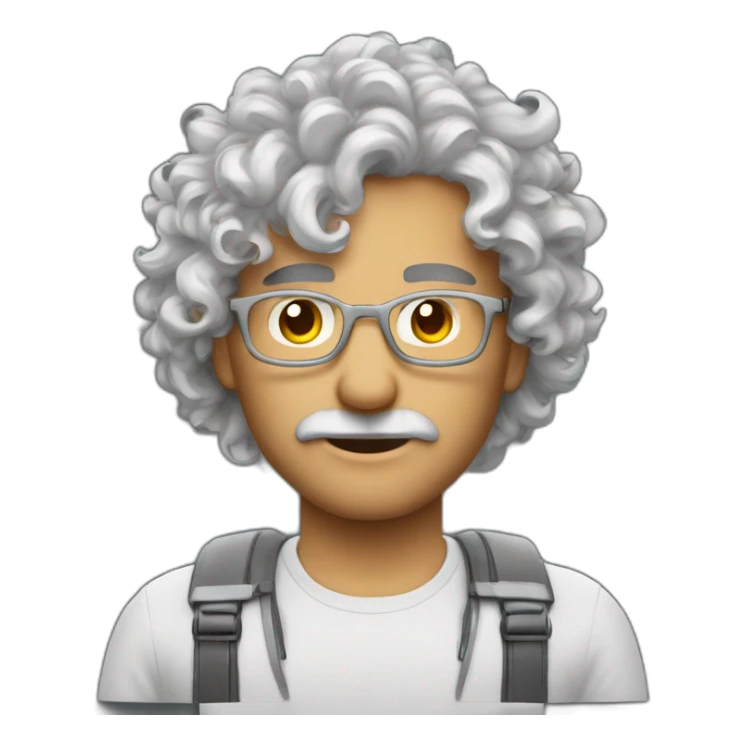 Homme métise cheveux bouclé qui fais du drone sticker