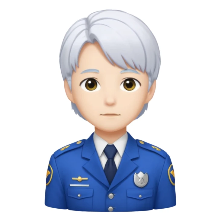 Seishiro Nagi from Blue Lock, laid-back soccer player with white hair, Blue Lock uniform, relaxed pose sticker