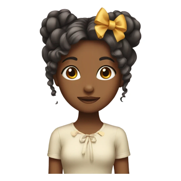 girl with bow in hair sticker