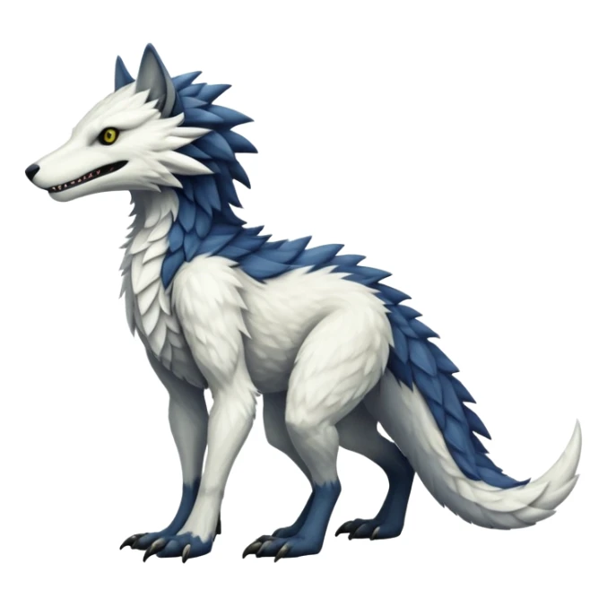 Sergal-Vernid-hybrid-animal-creature, full body sticker