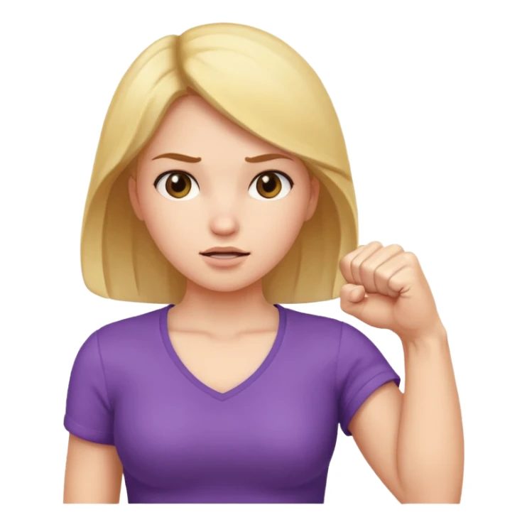 Girl pumping her fist sticker