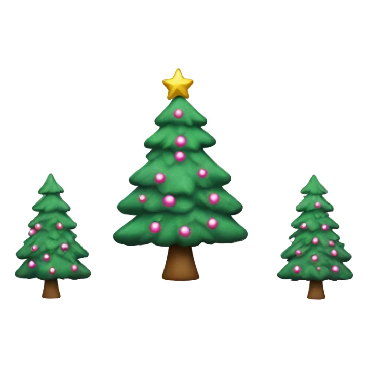 pink christmas tree  sticker