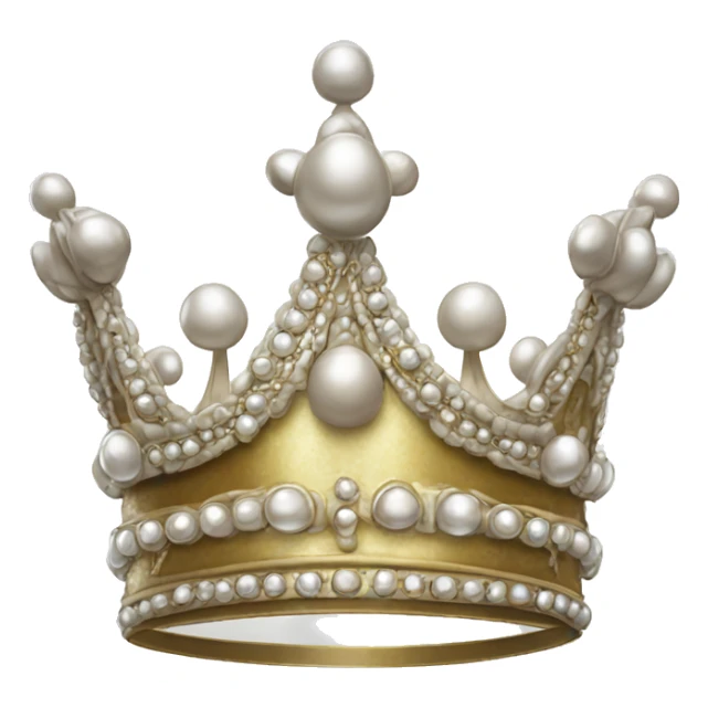 a detailed, shiny and pearly imperial crown sticker