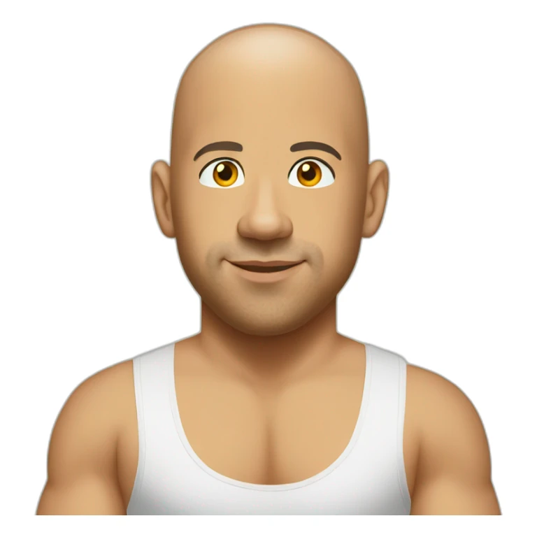 Vin diesel in tanktop sticker