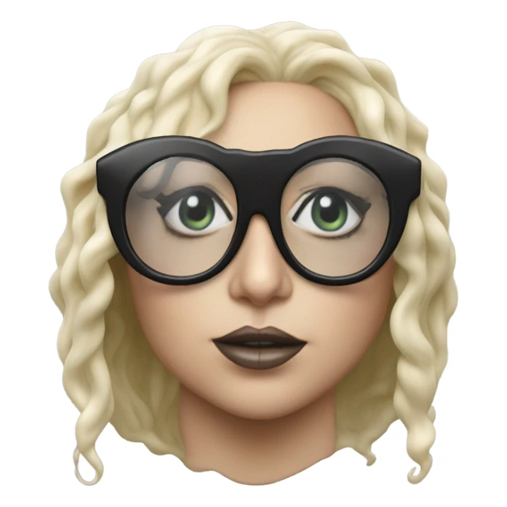 Hyper Realistic lady gaga rain on me black glasses  sticker