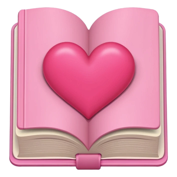 pink book with pink heart sticker