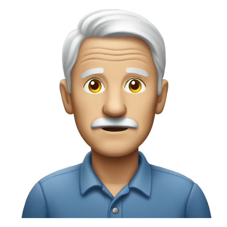 an old person that watch  men at work sticker