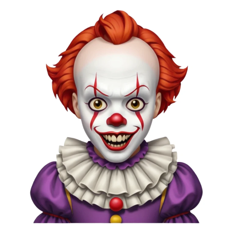 Pennywise with his scary teeths sticker