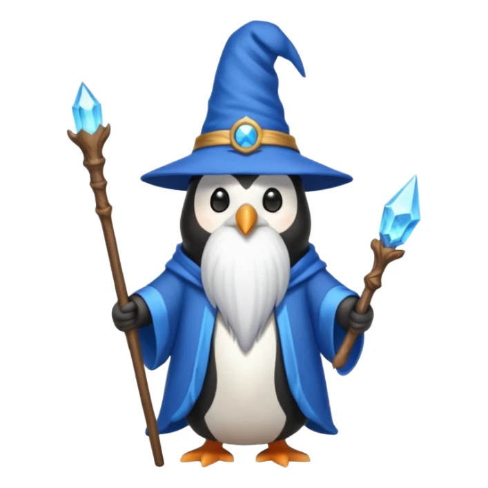 Penguin Wizard sticker