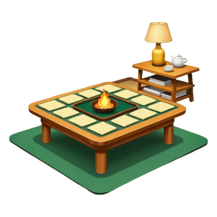 Japanese kotatsu table - green sticker