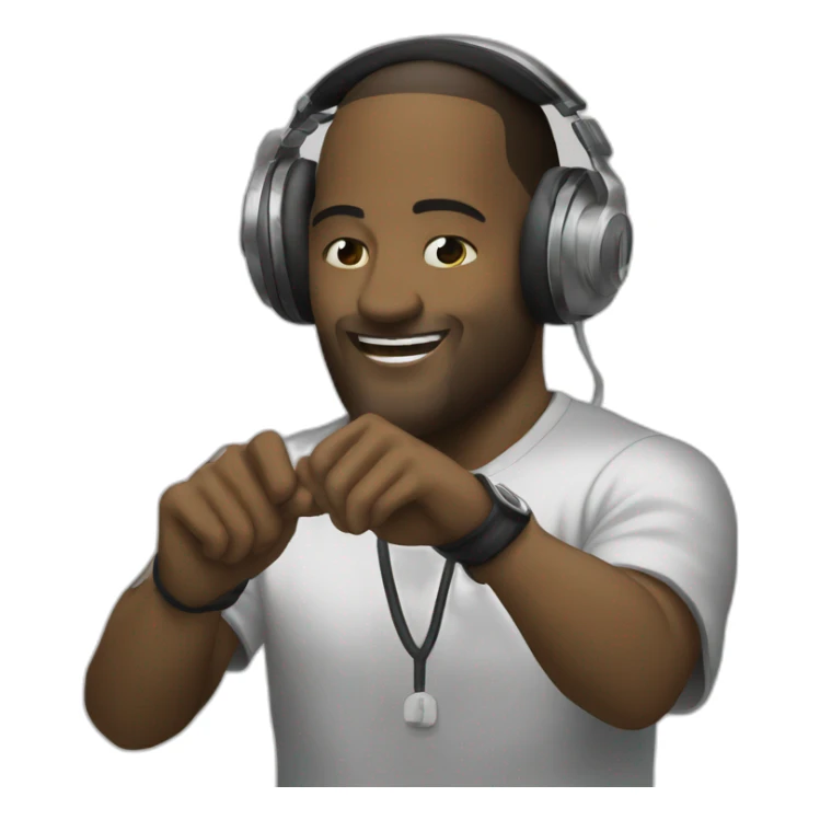 dj mezclando sticker