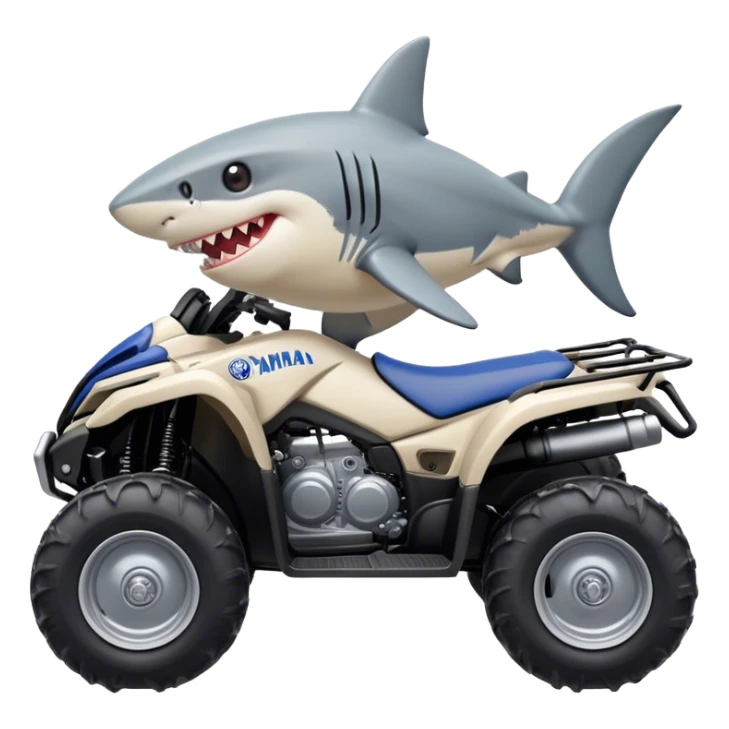 smile shark yamaha atv sticker