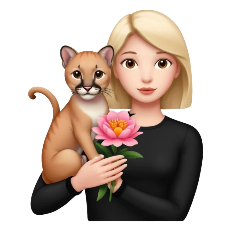 a flower in hand that holds the puma sticker