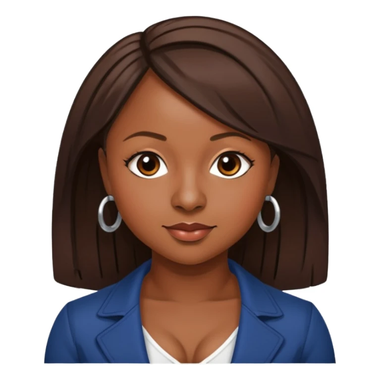 Naturi Naughton with dark brown hair sticker
