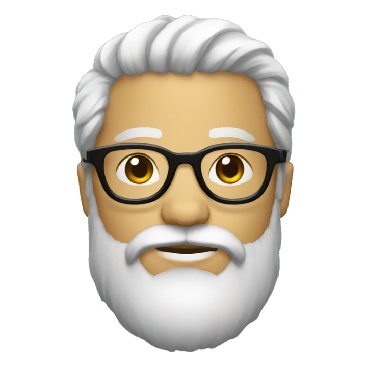 Bearded person majestic with glasses sticker
