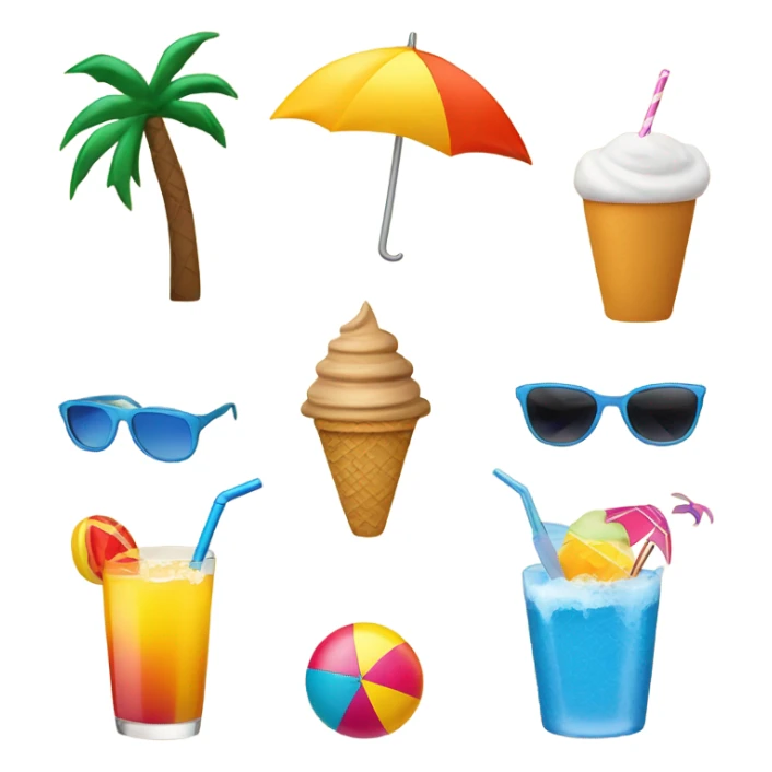 Summer emojis sticker