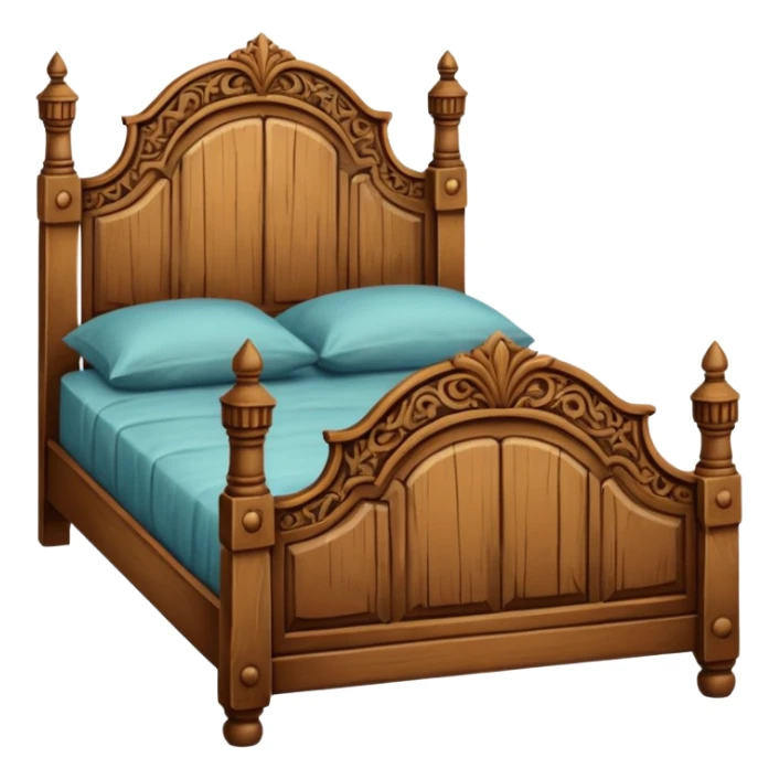 vintage antique old wooden aesthetic bed sticker