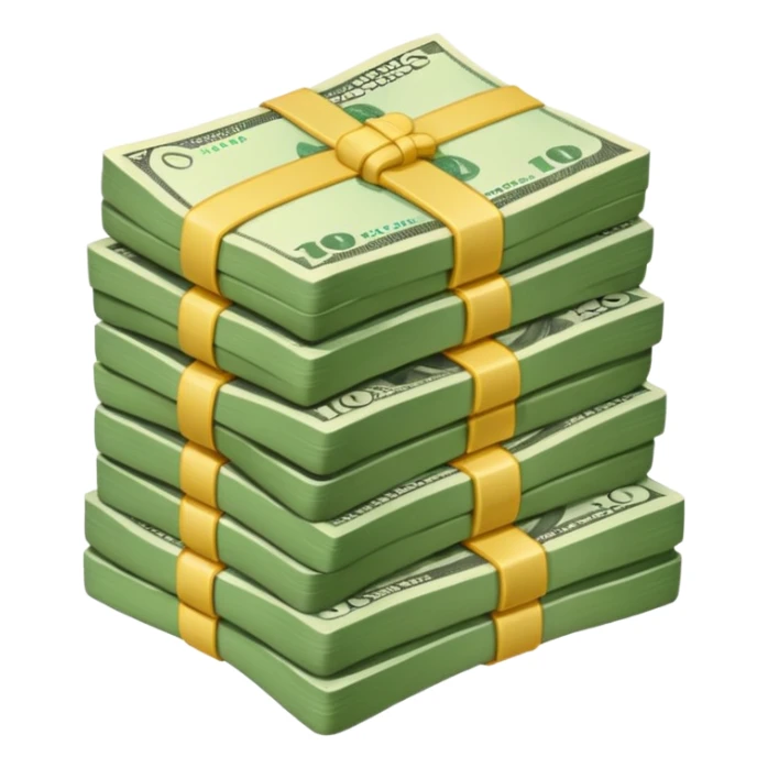 pile of money sticker