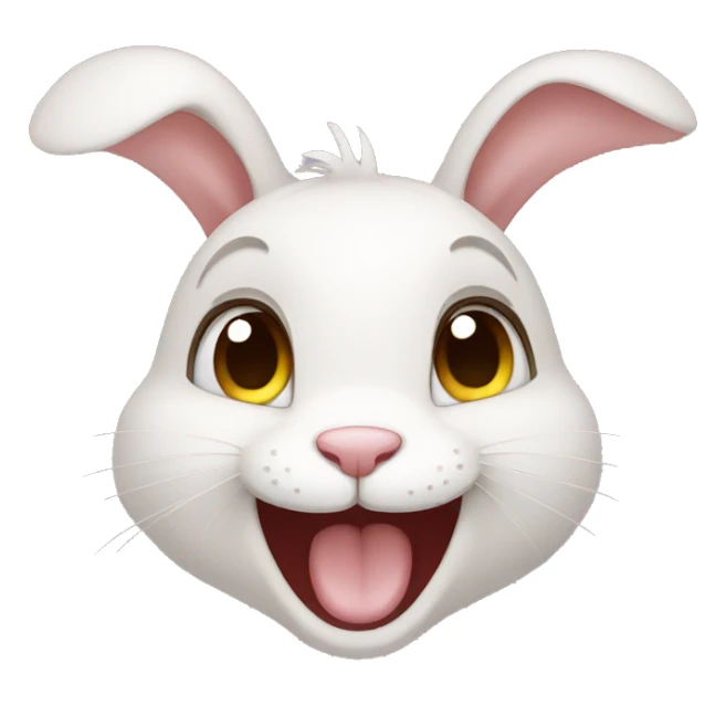 A little rabbit who loves to laugh sticker