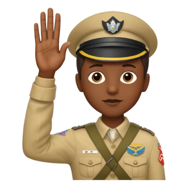 Mano izquierda saludo scout sticker