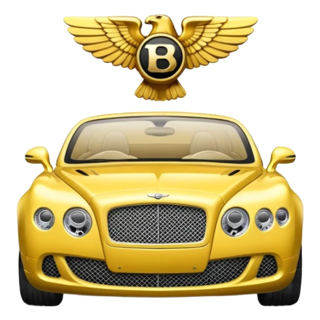Yellow Bentley sticker