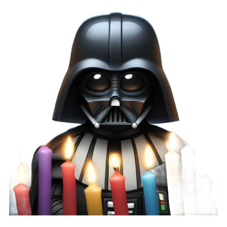 Darth Vader birthday party with candles  sticker