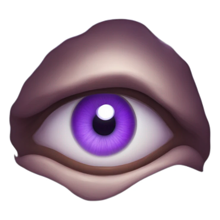 majestic godly violet iris eyeball without eyelid sticker