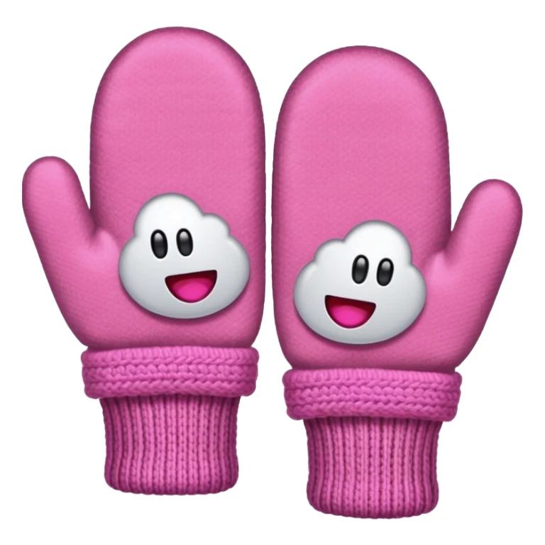 pink pair of mittens sticker