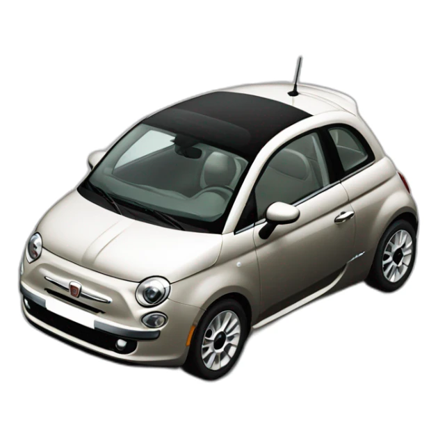 black 2010’s fiat 500 sticker