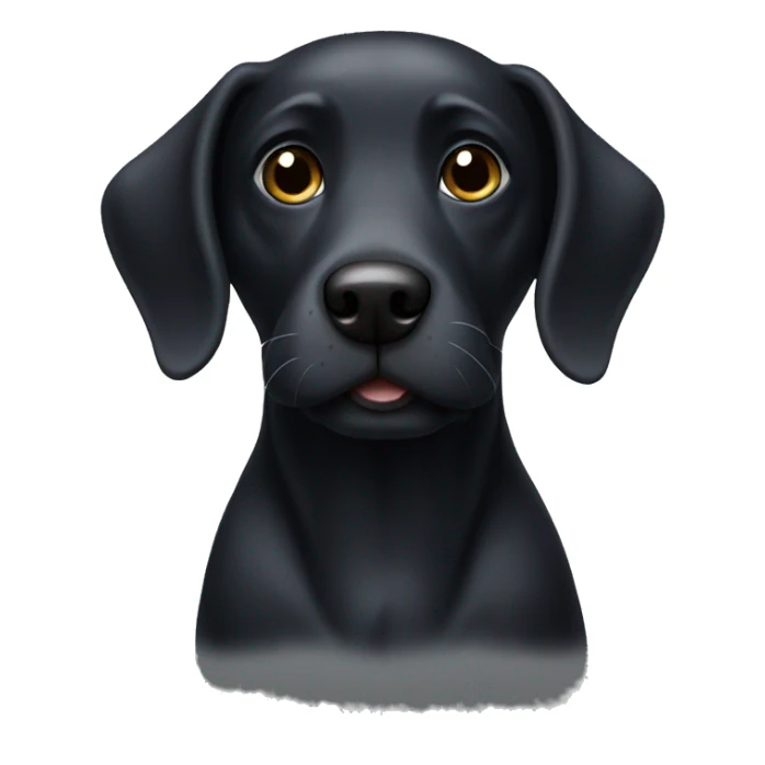 Black dog with grey snout sticker
