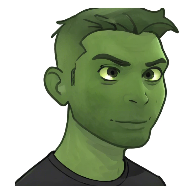 male portrait in black shirt sticker