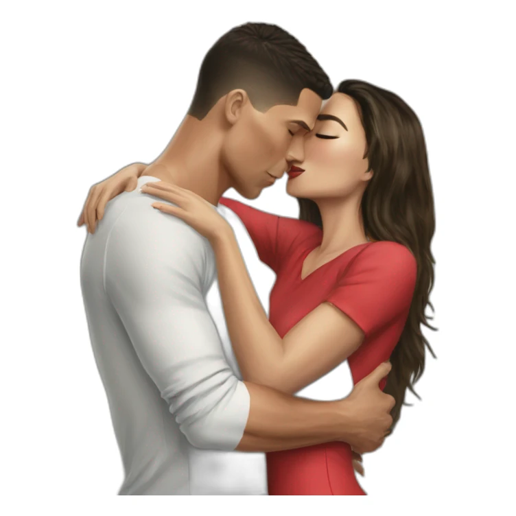 Ronaldo kissing georgina sticker