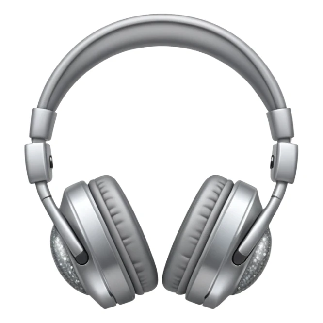 headphones with sparkles and AI letters sticker