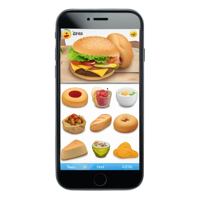 smartphone screen showing the number of calories. sticker