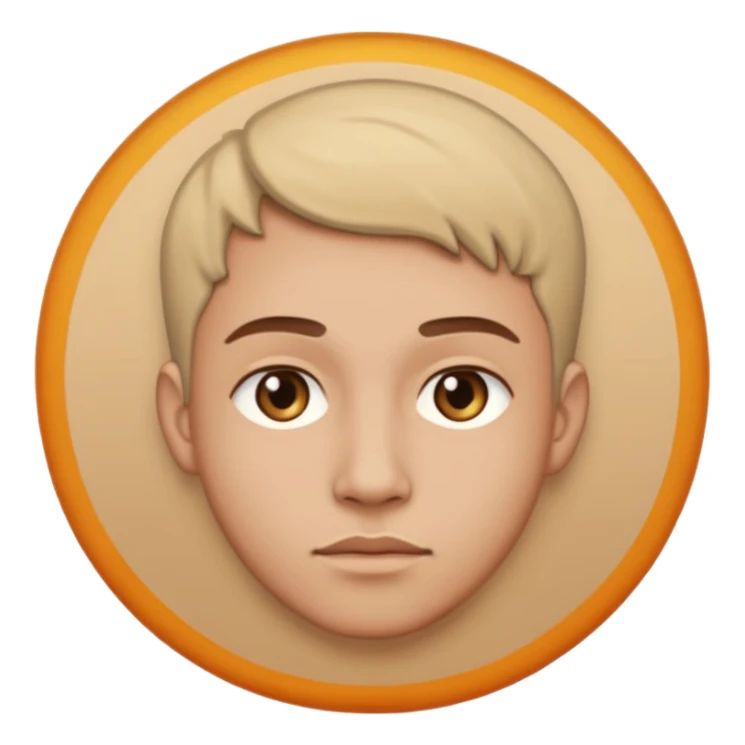 une personne de face avec des detaildans un rond  sticker