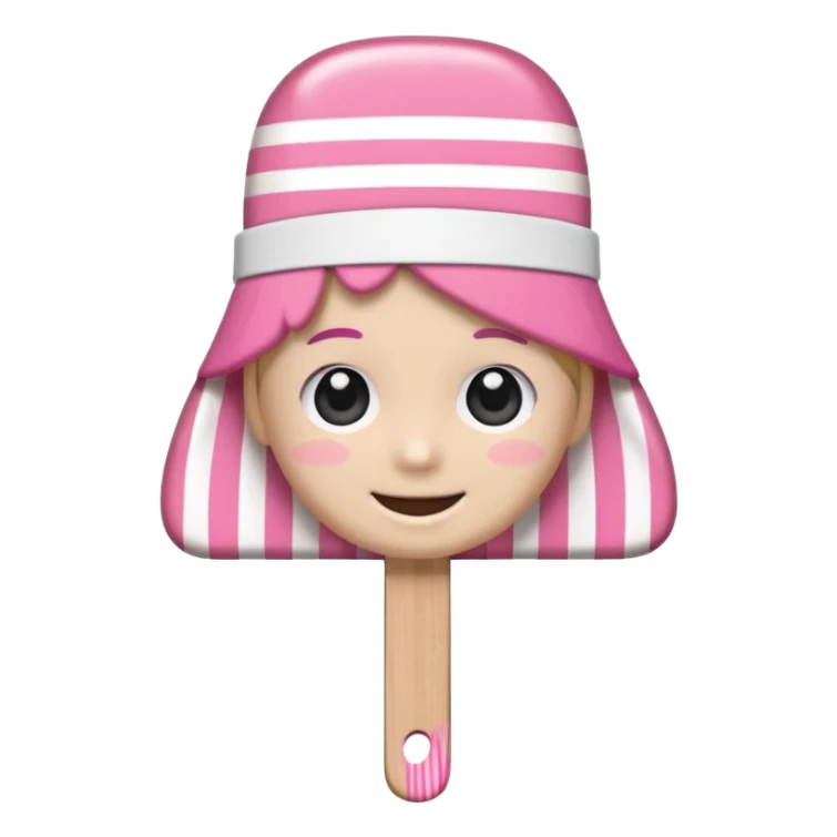 monochrome popsicle with eyes and headband wearing sticker