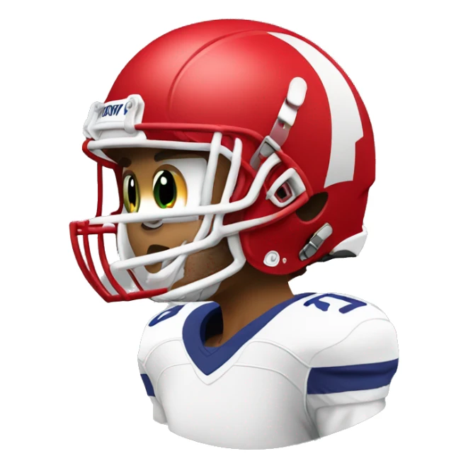 create a football player dragon with the red shirt sticker