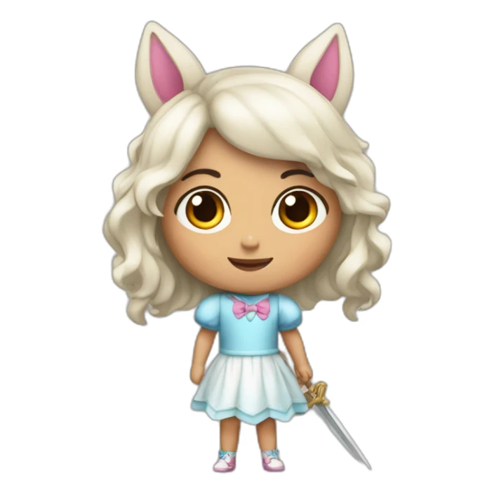 Niña morena con Cuerno de unicornio  sticker