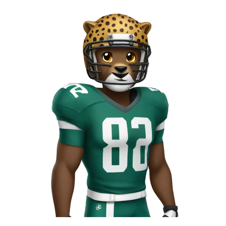 Cheetah football player sticker