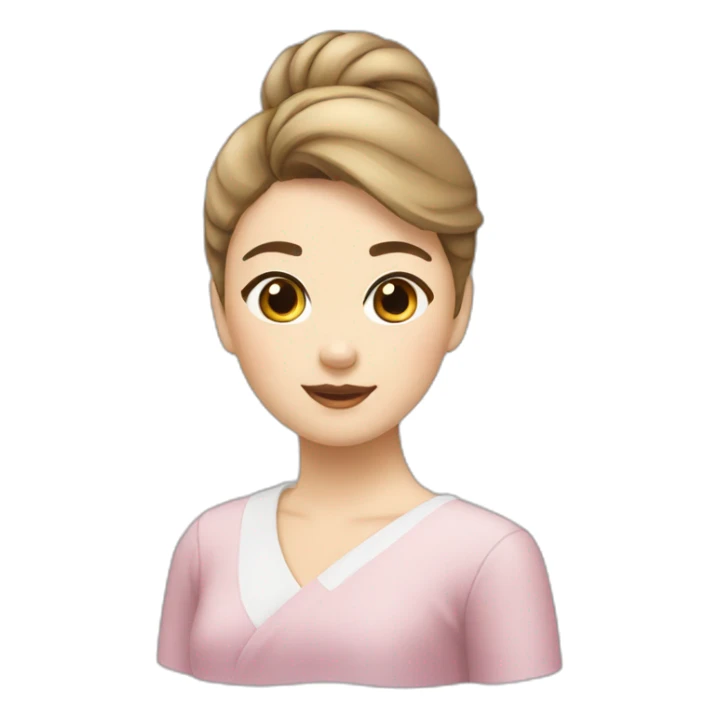 Girl chignon akita sticker