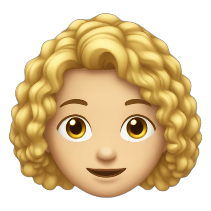 Adolescente piel clara pelo moreno cresta rizada sticker