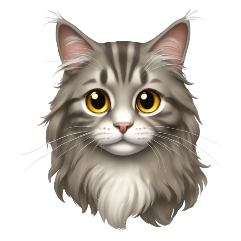 Maine Coon girl with bow sticker