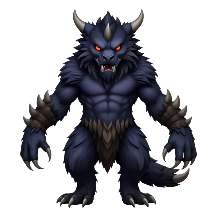  Dark  evil Fakémon-Wickerbeast-creature (full body) sticker