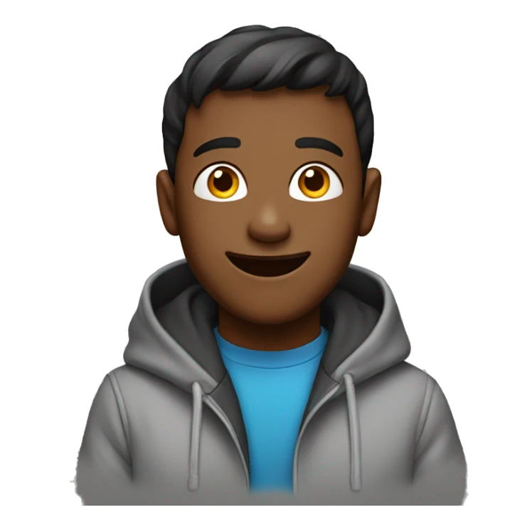 happy boy men in hoodie  sticker