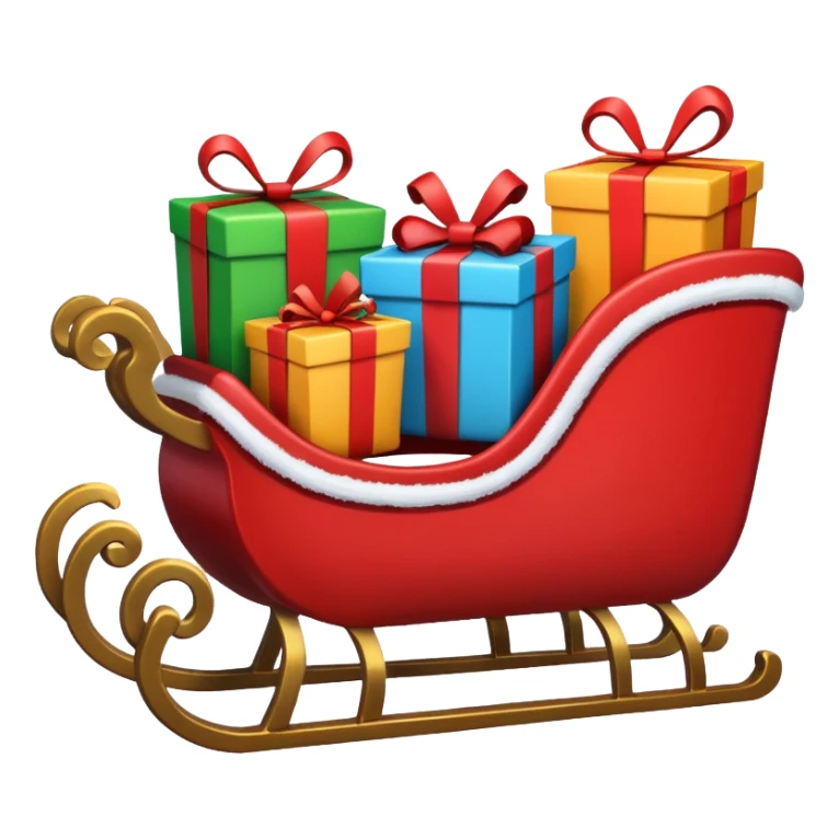 gifts in Santa's sleigh sticker