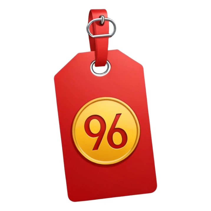 Discount tag with percent symbol sticker