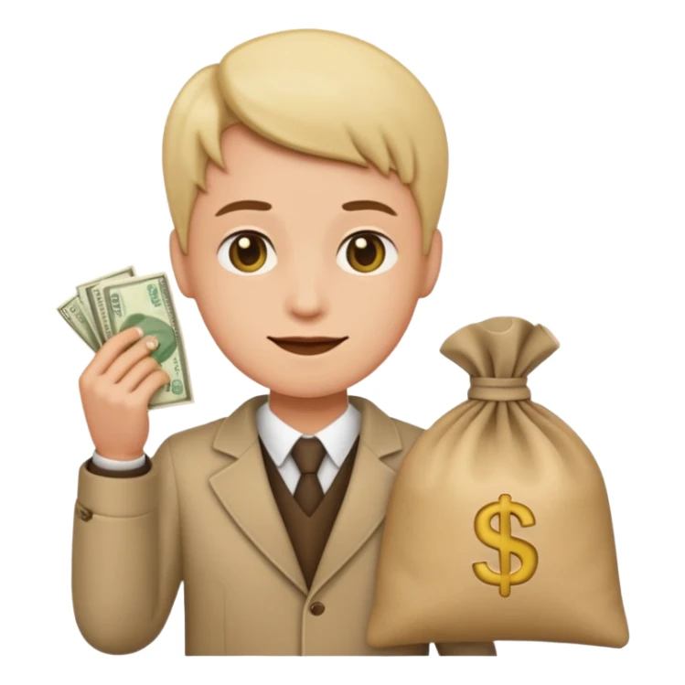 Ladrão com saco de dinheiro emoji  sticker